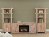 1 Drawer & 2 Door TV Stand with Electric Fireplace Insert