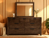 Rarámuri-Inspired Bedroom Mirror | Epoxy & Wood Design