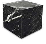Bolzano End Table - Handcrafted Marble Accent with Unique Veining for Modern Art Deco Spaces