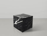 Bolzano End Table - Handcrafted Marble Accent with Unique Veining for Modern Art Deco Spaces