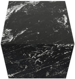 Bolzano End Table - Handcrafted Marble Accent with Unique Veining for Modern Art Deco Spaces