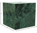 Bolzano End Table - Handcrafted Marble Accent with Unique Veining for Modern Art Deco Spaces