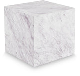 Bolzano End Table - Handcrafted Marble Accent with Unique Veining for Modern Art Deco Spaces