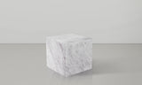 Bolzano End Table - Handcrafted Marble Accent with Unique Veining for Modern Art Deco Spaces