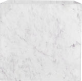 Bolzano End Table - Handcrafted Marble Accent with Unique Veining for Modern Art Deco Spaces