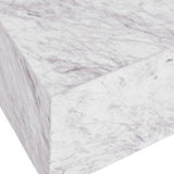 Bolzano End Table - Handcrafted Marble Accent with Unique Veining for Modern Art Deco Spaces