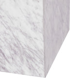 Bolzano End Table - Handcrafted Marble Accent with Unique Veining for Modern Art Deco Spaces