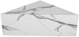 Aritzia Contemporary Coffee Table with Elegant Calacatta Surface and Geometric Design for Modern Spaces