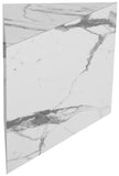 Aritzia Contemporary End Table with Elegant Faux Marble Surface and Durable Wooden Frame Design