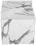Aritzia Contemporary End Table with Elegant Faux Marble Surface and Durable Wooden Frame Design