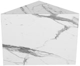 Aritzia Contemporary End Table with Elegant Faux Marble Surface and Durable Wooden Frame Design
