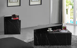 Aritzia Contemporary Coffee Table with Elegant Calacatta Surface and Geometric Design for Modern Spaces