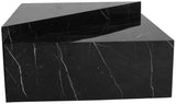 Aritzia Contemporary Coffee Table with Elegant Calacatta Surface and Geometric Design for Modern Spaces