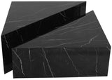 Aritzia Contemporary Coffee Table with Elegant Calacatta Surface and Geometric Design for Modern Spaces