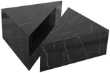 Aritzia Contemporary Coffee Table with Elegant Calacatta Surface and Geometric Design for Modern Spaces
