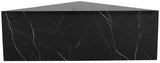 Aritzia Contemporary Coffee Table with Elegant Calacatta Surface and Geometric Design for Modern Spaces