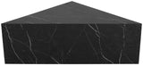 Aritzia Contemporary Coffee Table with Elegant Calacatta Surface and Geometric Design for Modern Spaces