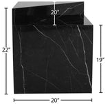 Aritzia Contemporary End Table with Elegant Faux Marble Surface and Durable Wooden Frame Design