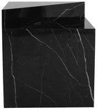 Aritzia Contemporary End Table with Elegant Faux Marble Surface and Durable Wooden Frame Design