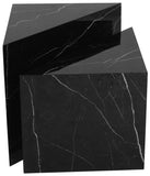 Aritzia Contemporary End Table with Elegant Faux Marble Surface and Durable Wooden Frame Design
