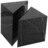 Aritzia Contemporary End Table with Elegant Faux Marble Surface and Durable Wooden Frame Design