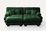 CLOUDIES 94" Loveseat with 2 Ottomans