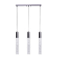 Acrylic Cylinder Chandelier // 3 Light