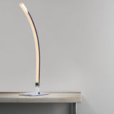 Modern Arc Design Table Lamp // Chrome