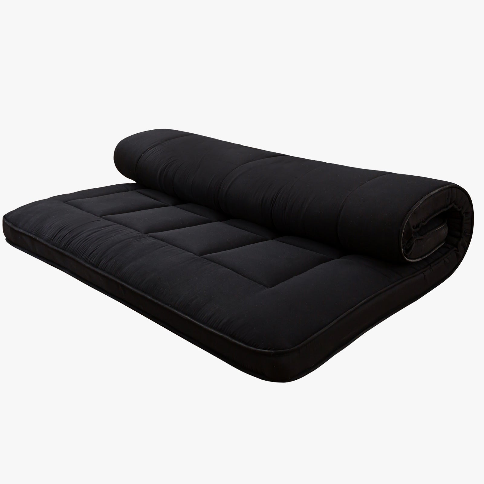 MAXYOYO Japanese Floor Mattress for Adults, 4" Thick Roll Up Floor Bed Futon Mattress Shikibuton, Black