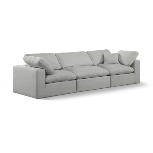 Comfy Linen Textured Fabric Sofa