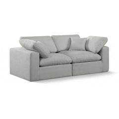 Comfy Linen Textured Fabric Sofa