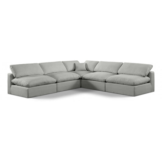 Comfy Linen Textured Fabric Sectional