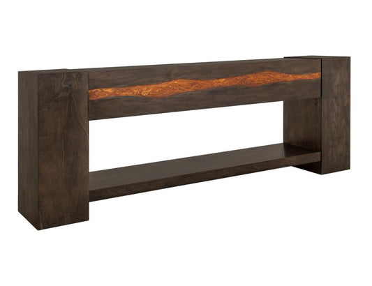 Raramuri 1 Shelf Console - Mango Wood & Epoxy Resin Design