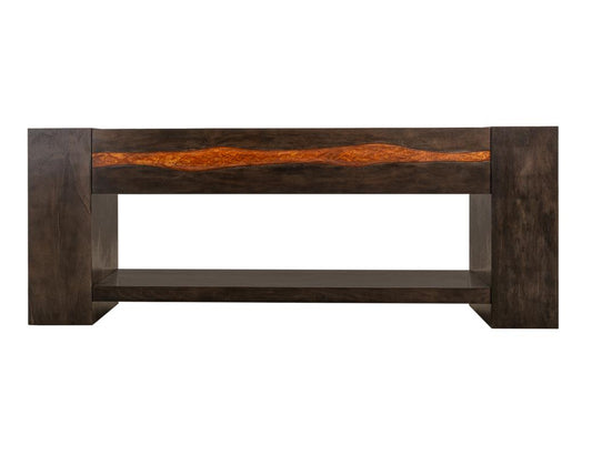 Raramuri 1 Shelf Console - Mango Wood & Epoxy Resin Design