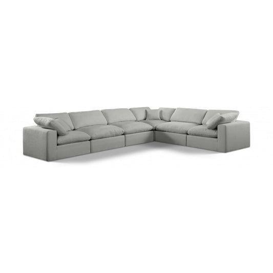 Comfy Linen Textured Fabric Sectional