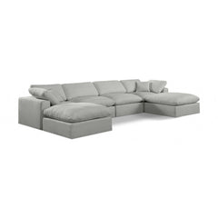 Comfy Linen Textured Fabric Sectional