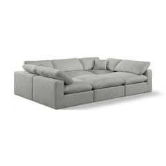 Comfy Linen Textured Fabric Sectional