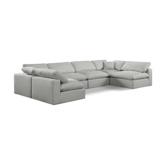 Comfy Linen Textured Fabric Sectional