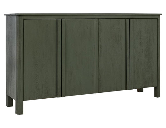 4 Door Mango Wood Console - Modern Green Finish | Xel Ha