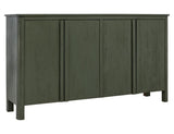 4 Door Mango Wood Console - Modern Green Finish | Xel Ha