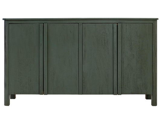 4 Door Mango Wood Console - Modern Green Finish | Xel Ha