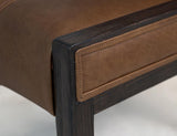 Black Balam Upholstered Chair | Cognac Leather Dining Chair
