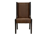 Black Balam Upholstered Chair | Cognac Leather Dining Chair