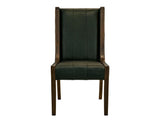 Balam Upholstered Chair - Forest Green Leather Dining Chair