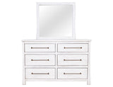 White Roots Collection Mirror - Rustic Farmhouse Design | Mango Wood