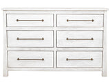 6 Drawer Dresser - White Rustic Farmhouse Bedroom Furniture