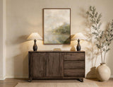 Savia 3 Drawer 2 Door Console | Solid Wood Organic Modern