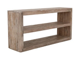 2 Shelf White Balam Sofa Table - Mango & Teak Wood