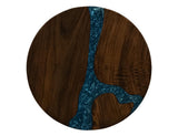 Zaphiro End Table - Sapphire Epoxy Resin Wood Table