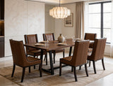 100% Leather Upholstered Chair | Walnut Collection Dining
